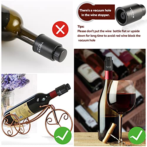 Vacuum Wine Bottle Stoppers 2-Pack - Reusable Leak-Proof Wine Preserver