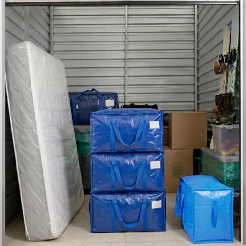 TICONN Extra Large Moving Bags 6 Pack Heavy Duty Storage Totes with Zippers