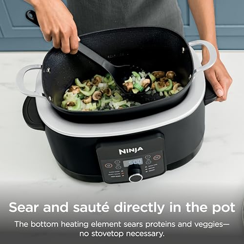 12-in-1 Multi-Cooker & Slow Cooker with 8.5-Qt Nonstick Oven-Safe Pot