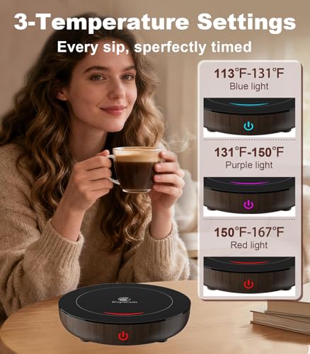 3-Temp Coffee Mug Warmer & Candle Heater with 6H Auto Shut-Off