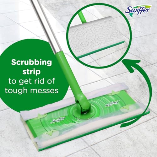 2-in-1 Dry and Wet Floor Sweeper and Mop Starter Kit - 20-Piece Set