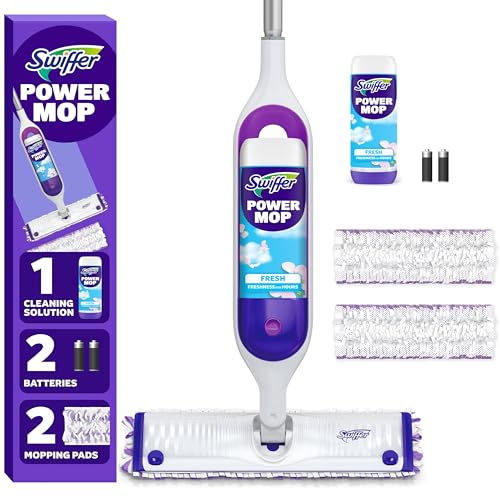 Swiffer PowerMop Multi-Surface Floor Cleaning Kit with Pads and Solution