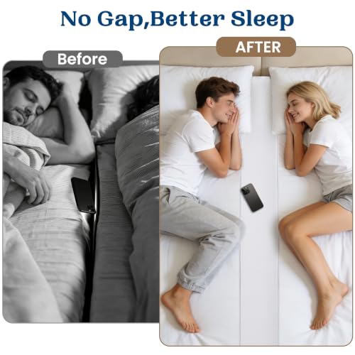 8-Inch Bed Bridge Twin to King Converter Kit with Adjustable Strap
