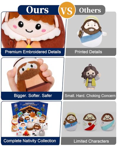 EPUMP Nativity Advent Calendar 2026 for Kids Toddlers Adults 24 Days Holiday Gift - Plush Nativity Scene