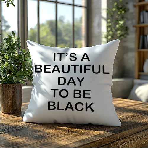 To Be Black -1 Quote Pillow Cover 18x18, Modern Home Decor for Couch Bed