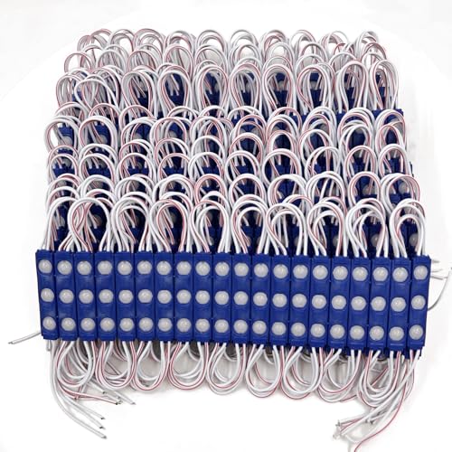 Blue 400 Pcs 1.5W 12V LED Module Lights with Adhesive Backing for Storefronts & Inflatables