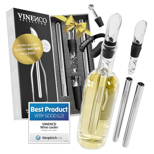 7-in-1 Wine Chiller Stick Set with Aerator, Pourer, and Vacuum Pump