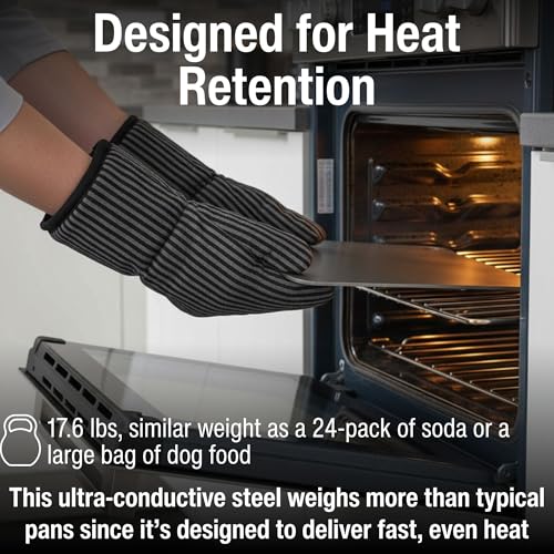 16" x 16" Pizza Steel - 1/4" Heavy Duty Baking Steel for Oven & Grill