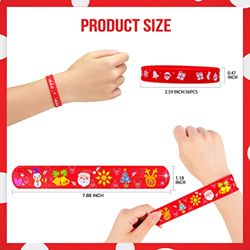MGparty Christmas Slap Bracelets 72pc - 24 Designs Silicone & Plastic Party Favors