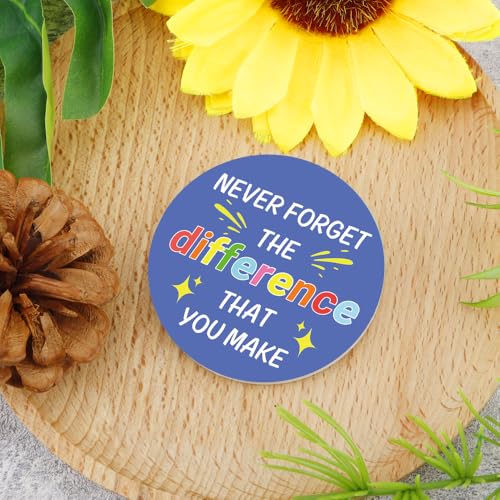 FAJUXIS Round Fridge Magnet - Never Forget the Difference You Make | Inspirational Gift in Gift Box