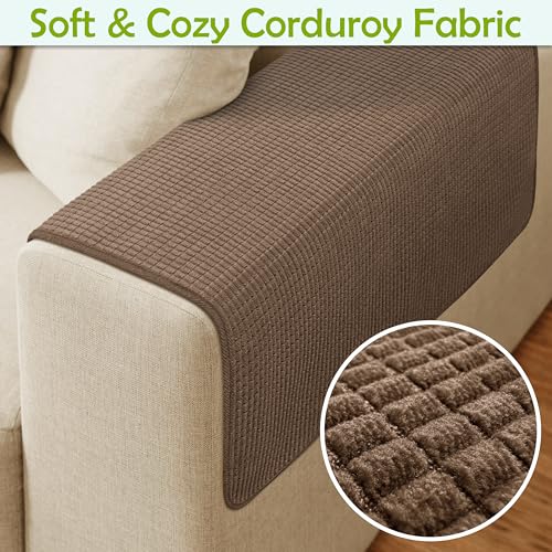 Waterproof Non-Slip Couch Arm Covers Set of 2 - 24x20 inches