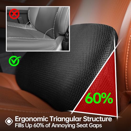 Ergonomic Car Lumbar Support Cushion - Memory Foam & Breathable Mesh
