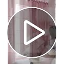 Pink Blackout Curtains with Star Cutouts, 63-Inch Double Layer Nursery Drapes