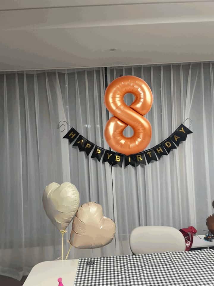 Orange 4 Balloon - 40 Inch Number 4 Party Decoration | Large Orange Balloon for Celebrations