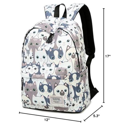 Joymoze Leisure Backpack for Girls Teenage School Bag Women Backpack Purse Cat