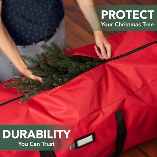 Waterproof Christmas Tree Storage Bag for 9ft Trees Heavy Duty Red