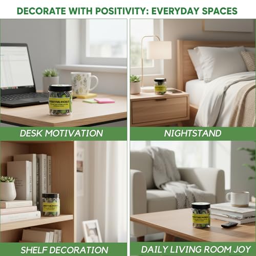Positive Pickle Jar with 60 Affirmation Cards - Funny Daily Positivity Gift