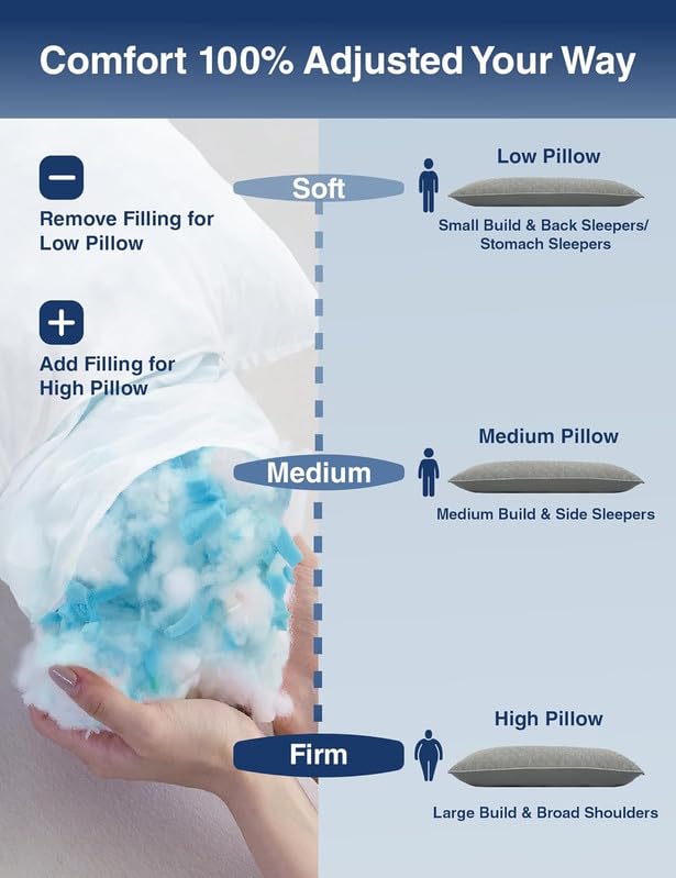 Cooling Body Pillow for Side Sleepers & Pregnancy - 20 x 54 Inch