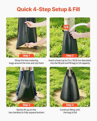 Slow Release Tree Watering Bags 20 Gallon (8-Pack) Heavy Duty Drip Irrigation