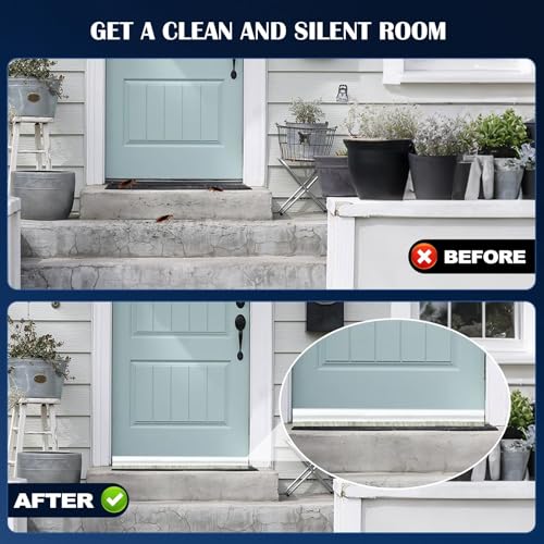 Self-Adhesive Door Draft Stopper - Under Door Brush Weather Seal, 39 Inch