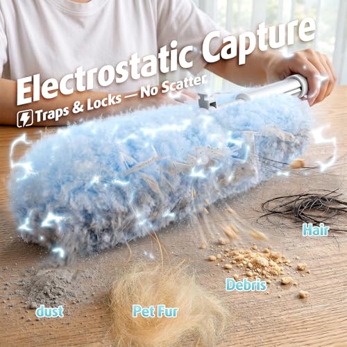 6ft Extendable Microfiber Duster Kit with 20 Disposable Refills