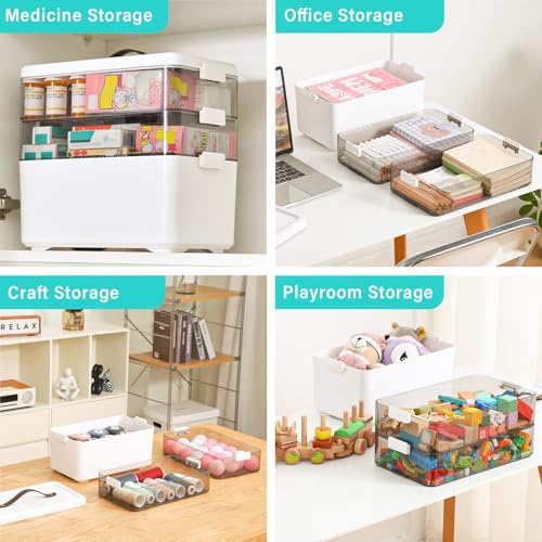 3-Tier Portable Medicine Cabinet Organizer, Large Capacity First Aid Storage