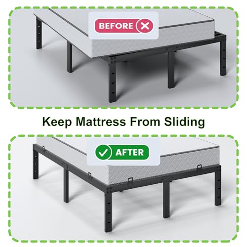 Non-Slip Mattress Stoppers for Bed Frame - Adjustable Retainer Bars (6-Pack)
