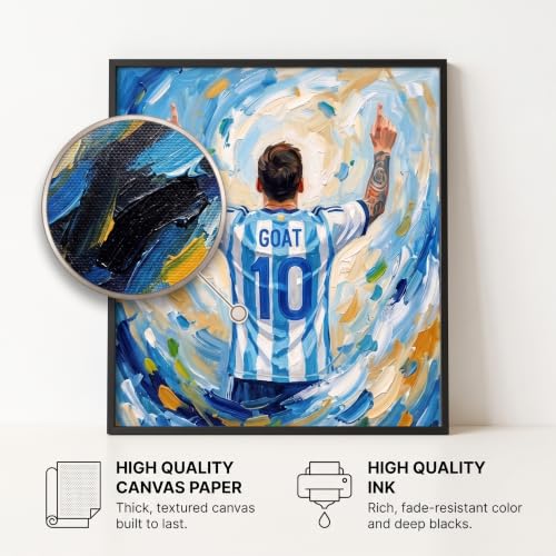 VeroTin Lionel Messi Wall Art Print 12x16in Unframed Soccer Poster