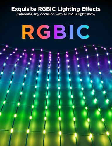 Govee Outdoor Net Lights, 2.8*4.7ft with RGBIC and DIY Functions, 240