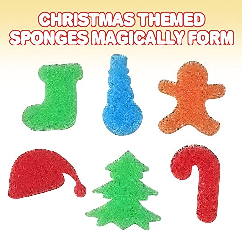 ArtCreativity 24 Pack Magic Growing Christmas Capsules - Foam Toy Party Favors