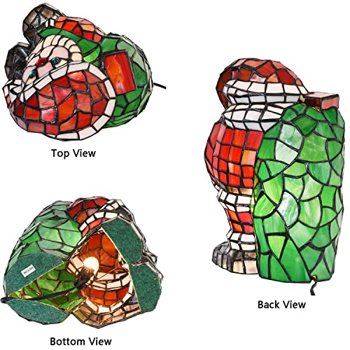 Bieye Santa Claus Table Lamp 7.75" x 9.25" x 13" Christmas Night Light with LED Bulb