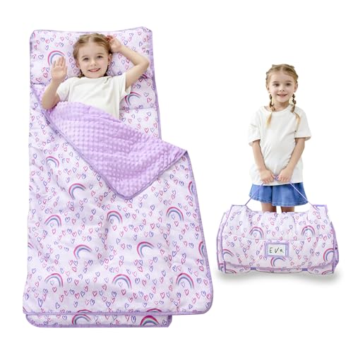 Lasoftan Extra Large Toddler Nap Mat with Pillow and Blanket for Daycare