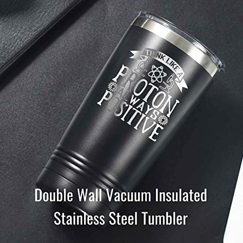 Onebttl 20oz Insulated Stainless Steel Travel Mug – Think Like a Proton, Always Positive Gift
