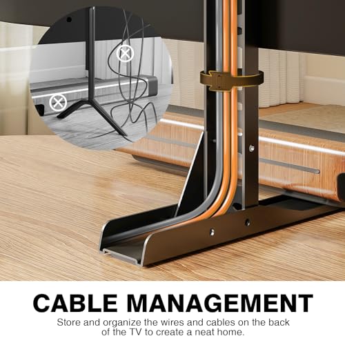 Universal Tabletop TV Stand Legs for 20-75 Inch Screens, Heavy Duty Steel Base