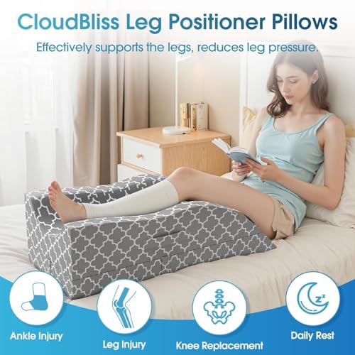 Adjustable Leg Elevation Pillow for Recovery - U-Shaped Wedge