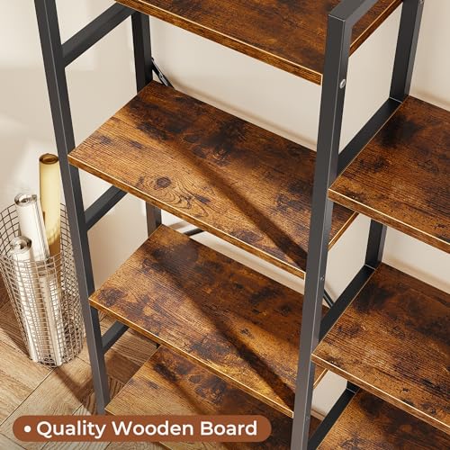 4-Tier Wide Triple Bookshelf with 11 Adjustable Open Display Shelves