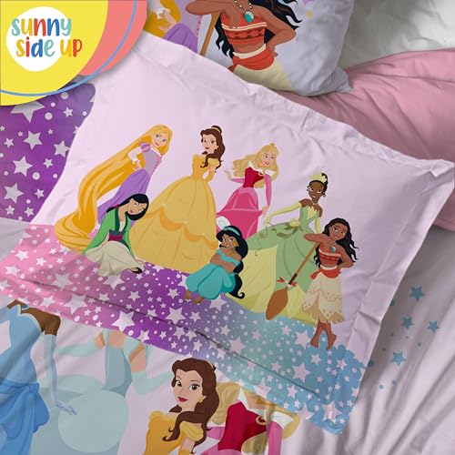 Pink Disney Princess Twin Comforter Set - 5 Piece Kids Bedding with Sheets & Pillow Shams