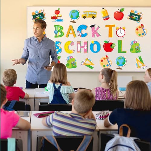 51-Piece Back to School Bulletin Board Cutouts Classroom Decorations