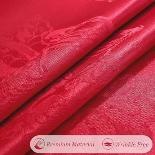 SASTYBALE Red 20x20 in Set of 4 Christmas Damask Jacquard Cloth Napkins
