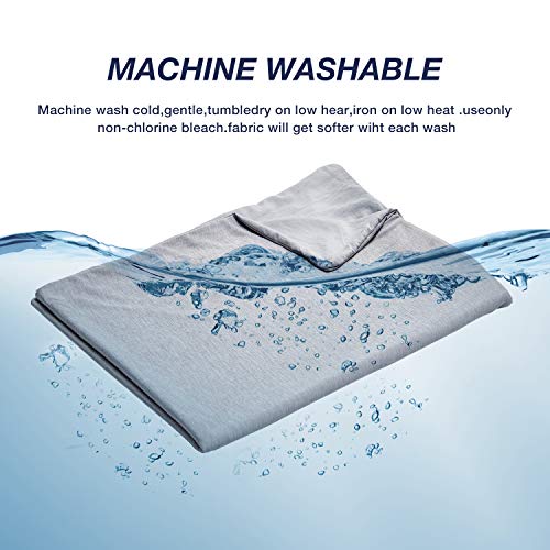 Premium Twin Size Weighted Blanket Cover - Soft & Breathable, Zippered Duvet Cover