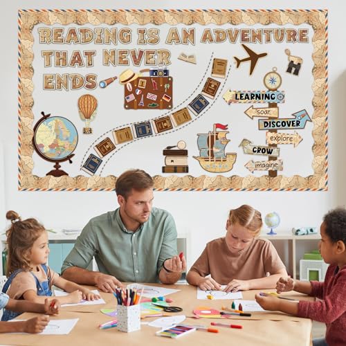 Reading Is An Adventure Bulletin Board Decoration Set for Classroom