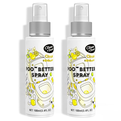 Natural Citrus Toilet Spray Deodorizer - Essential Oil Poo Spray, 6.8 fl oz