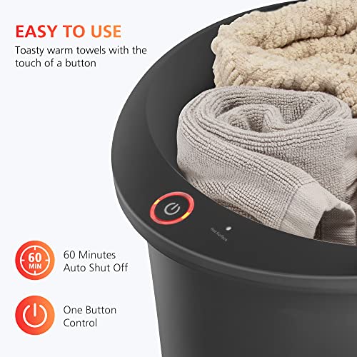 20L Extra Large Towel Warmer Bucket for Bathroom - Fast Heating & Auto Shut Off