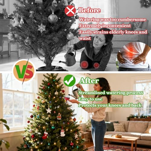 Christmas Tree Watering Funnel System (2 Pack) - 5ft Hose Hydration Device