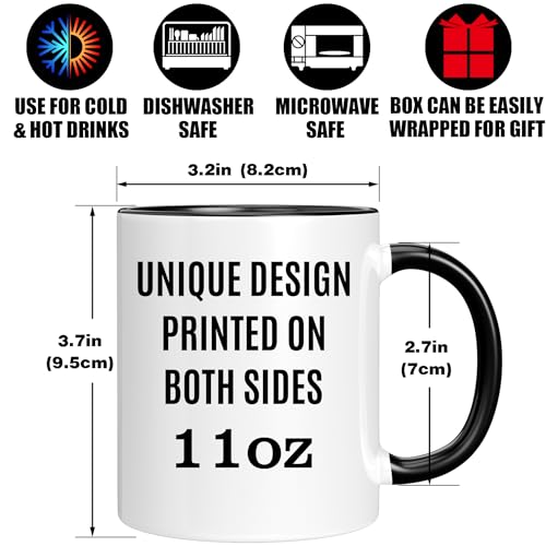 Xildew Funny Ceramic Coffee Mug Gag Gift for Coworker Boss - Black 11 OZ