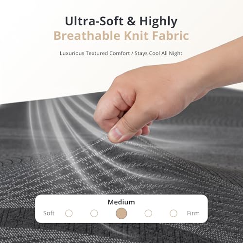 10-Inch Queen Size Gel Memory Foam Mattress - Medium-Firm Cooling Support