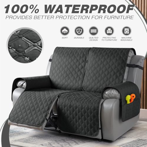 Waterproof Loveseat Recliner Cover - Reversible, Durable & Washable
