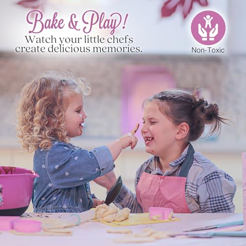 Kids Baking Set with Kid Safe Knives, Nonstick Pans & Cooking Utensils