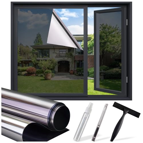 One Way Privacy Window Tint Film - Heat & UV Blocking 17.5"x78.7"