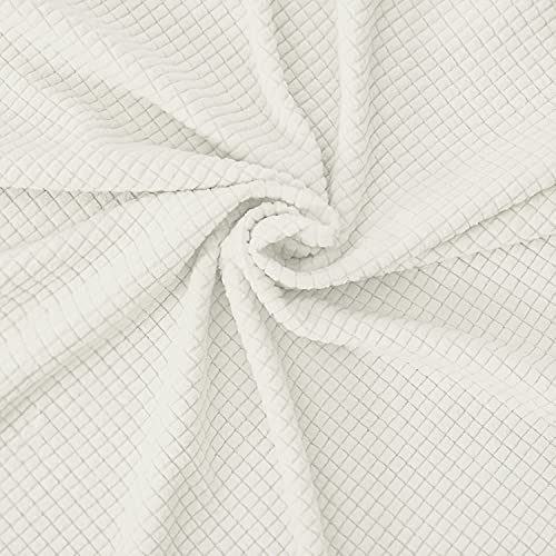 Stretch Jacquard Bed Headboard Cover - King Size, Cream